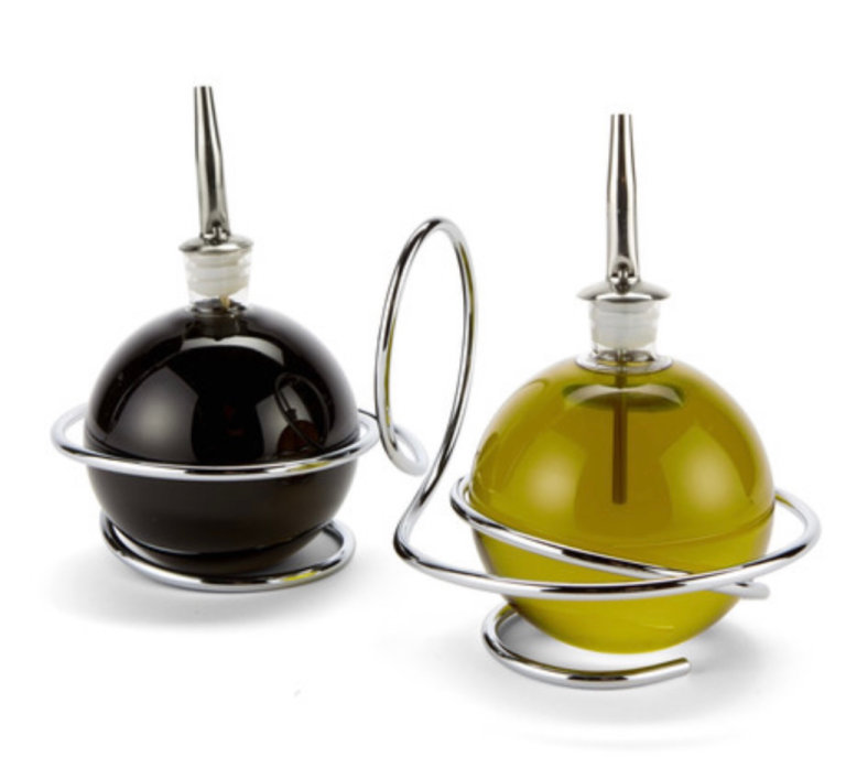 Chrome oil and vinegar bottles new