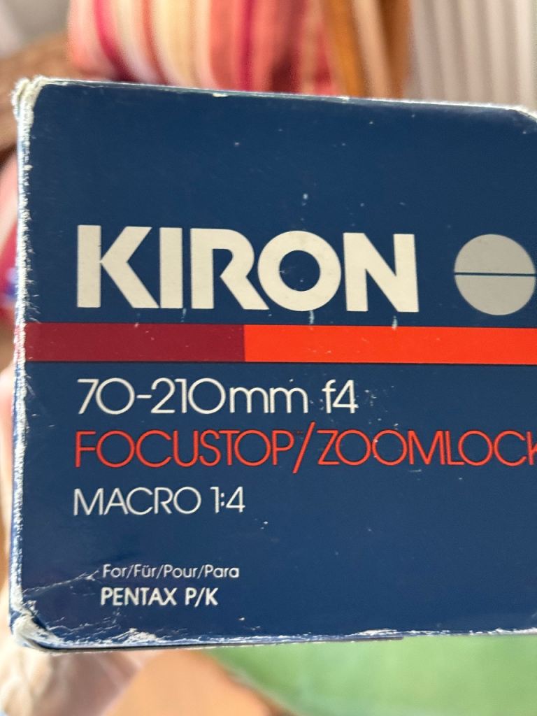 Kiron 70-210mm f4 Focus/Zoom Macro Lens for Pentax P/K