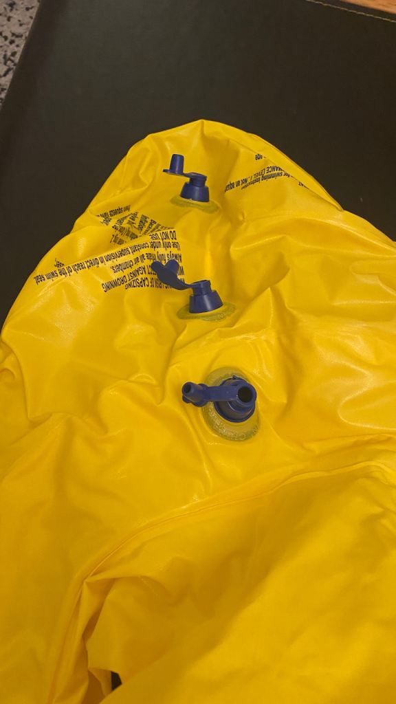 Baby blow up bath and swim seat