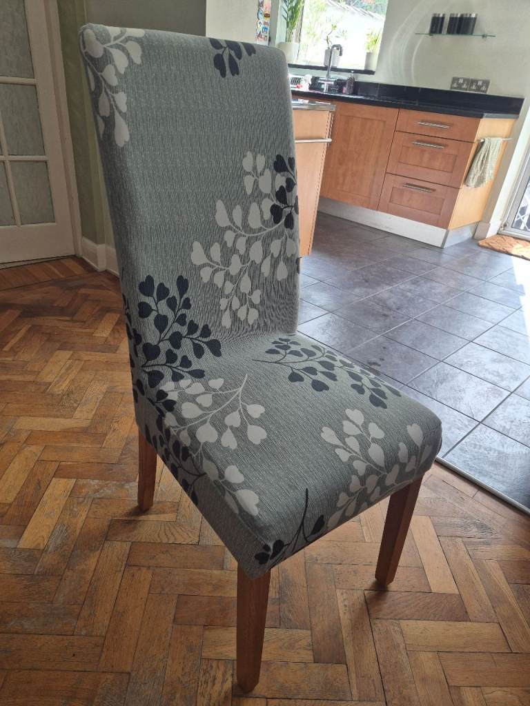 Brown Leather Dining Chairs x8