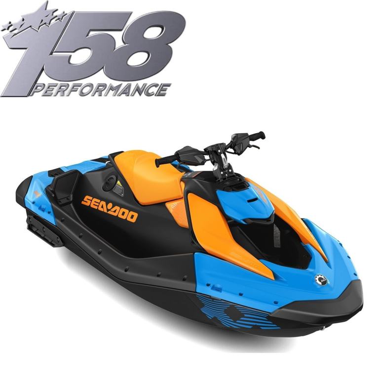 2026 Sea-Doo Spark Trixx 90 For 1 Gulfstream Blue / Orange Crush