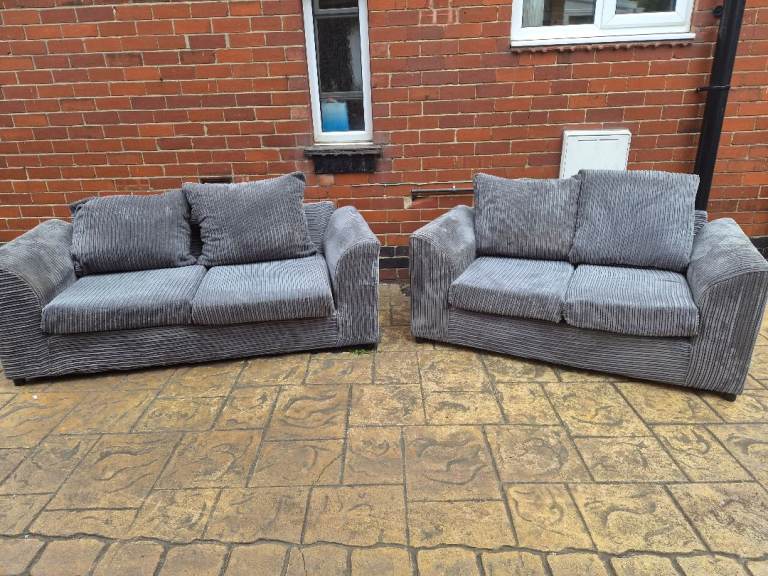 Grey 2 & 3 seater sofas 