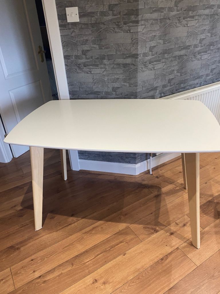 White dining table