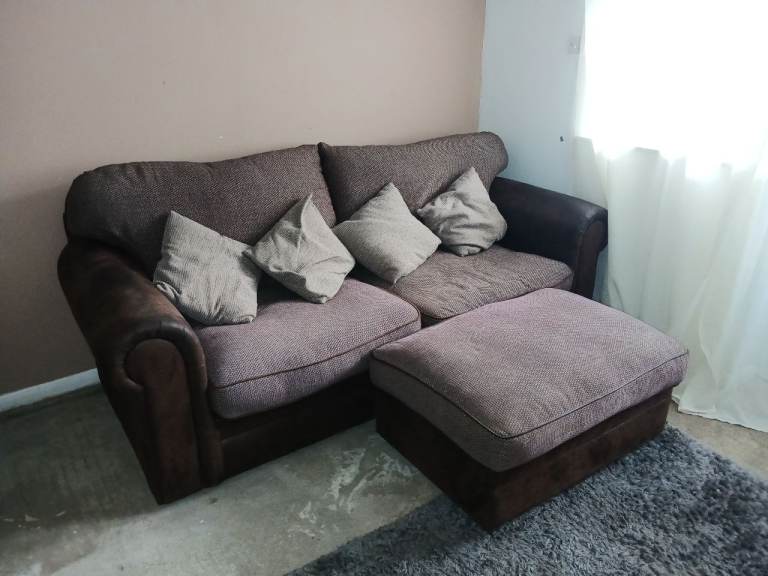 3 seater sofa and foot rest
