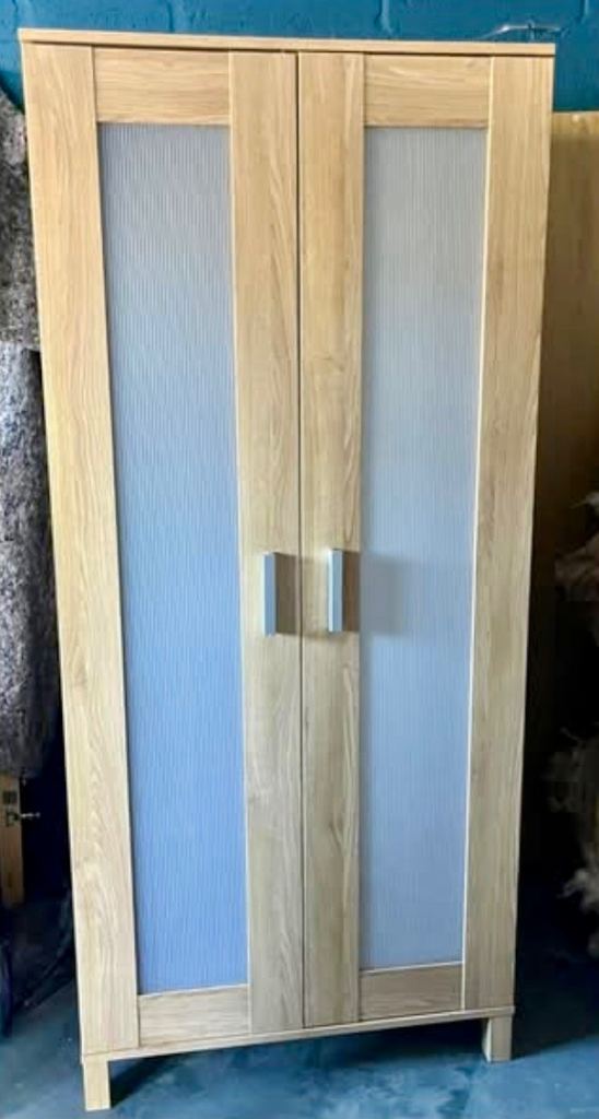 Ikea Wood Double Wardrobe Nursery Kids Child Teenager Student Landlord Rental B&B 