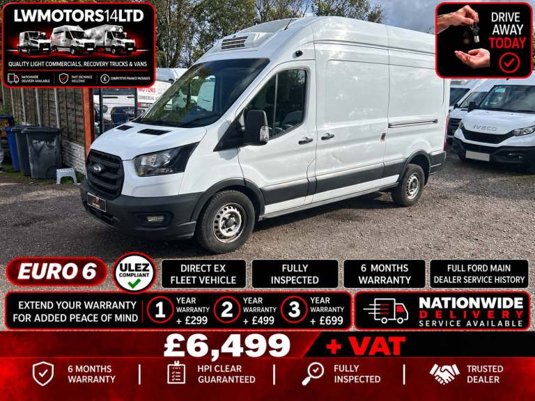 FORD TRANSIT 2.0 ECOBLUE LEADER L3H3 LWB THERMO KING FRIDGE FREEZER 2022 71 REG