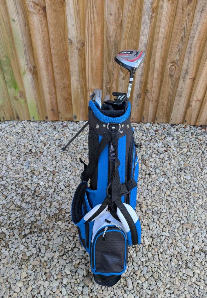 Benross junior golf bag blue and black plus clubs 