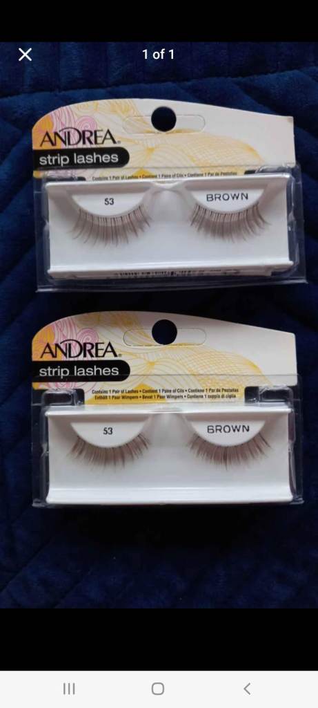 Andrea Strip Lashes #35– Brown, New 1 pair