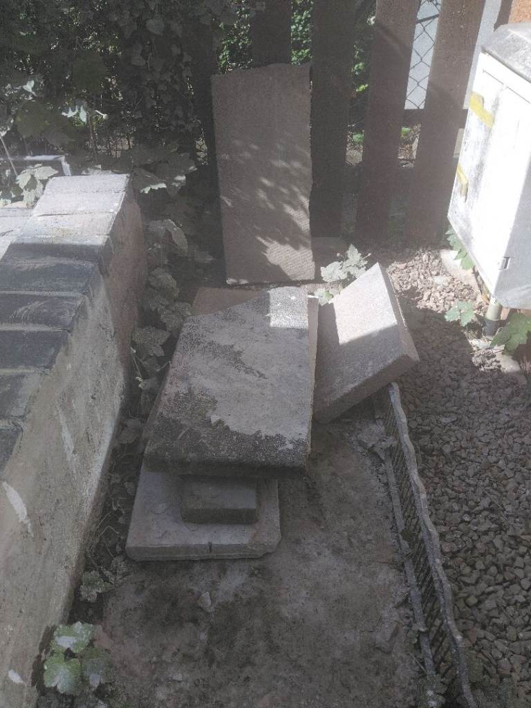 Remnants of council slabs