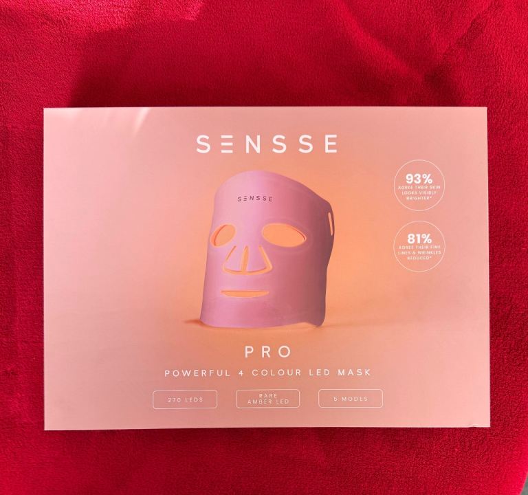 NEW Sensse Pro LED Light Therapy Face Mask – 270 LEDs – 5 Modes – Skincare Device