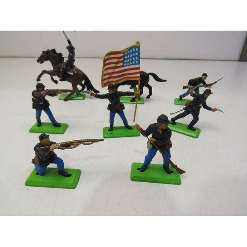 image for 9 x Britains Toy Deetail 1971 US Civil War Union Army & Cavalry