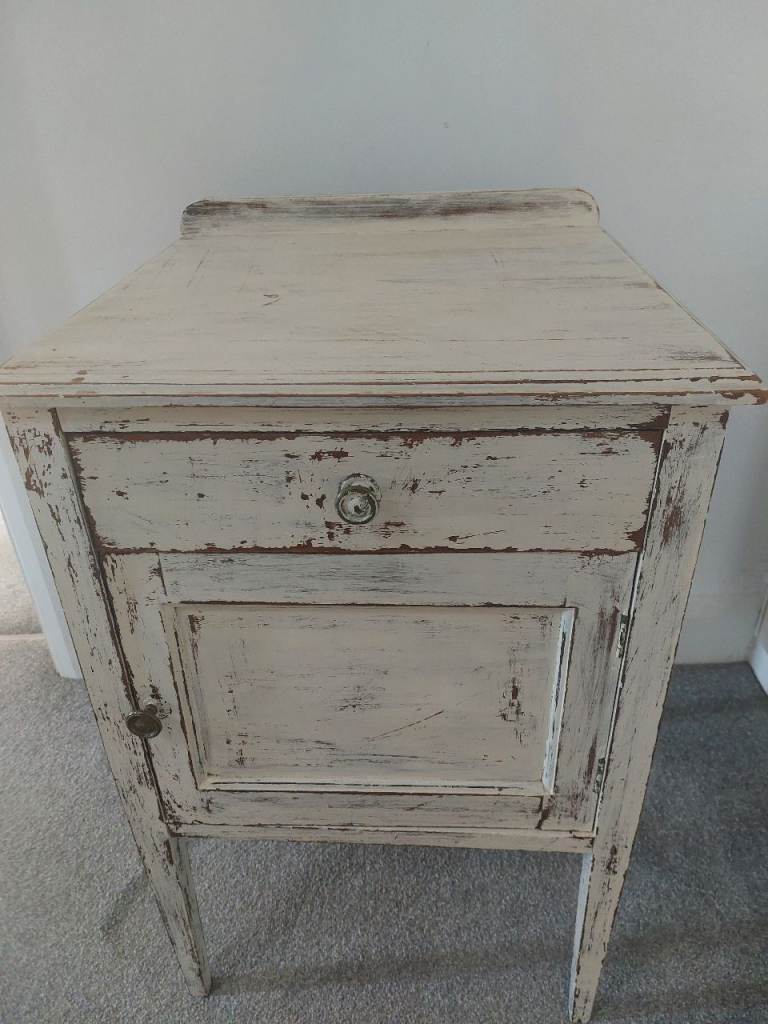 Bedside Table with Drawer and Cupboard for restoration/upcycling 