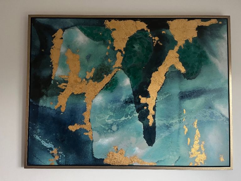 Large hand finished textured artwork 