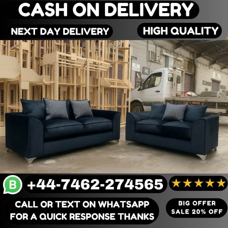 Plush Velvet Sofa Sale – Corner or 3+2 Available