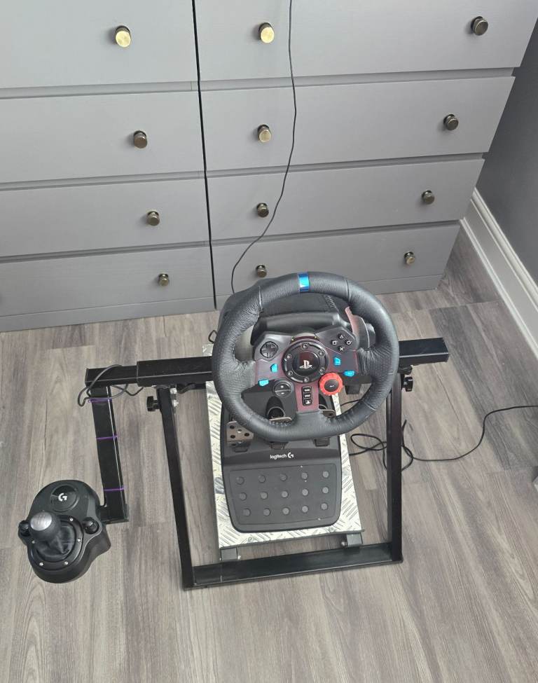 PS5 Logitech G G29 Driving Force Sim Racing Wheel & Pedals Kit +Shifter+wheel stand 