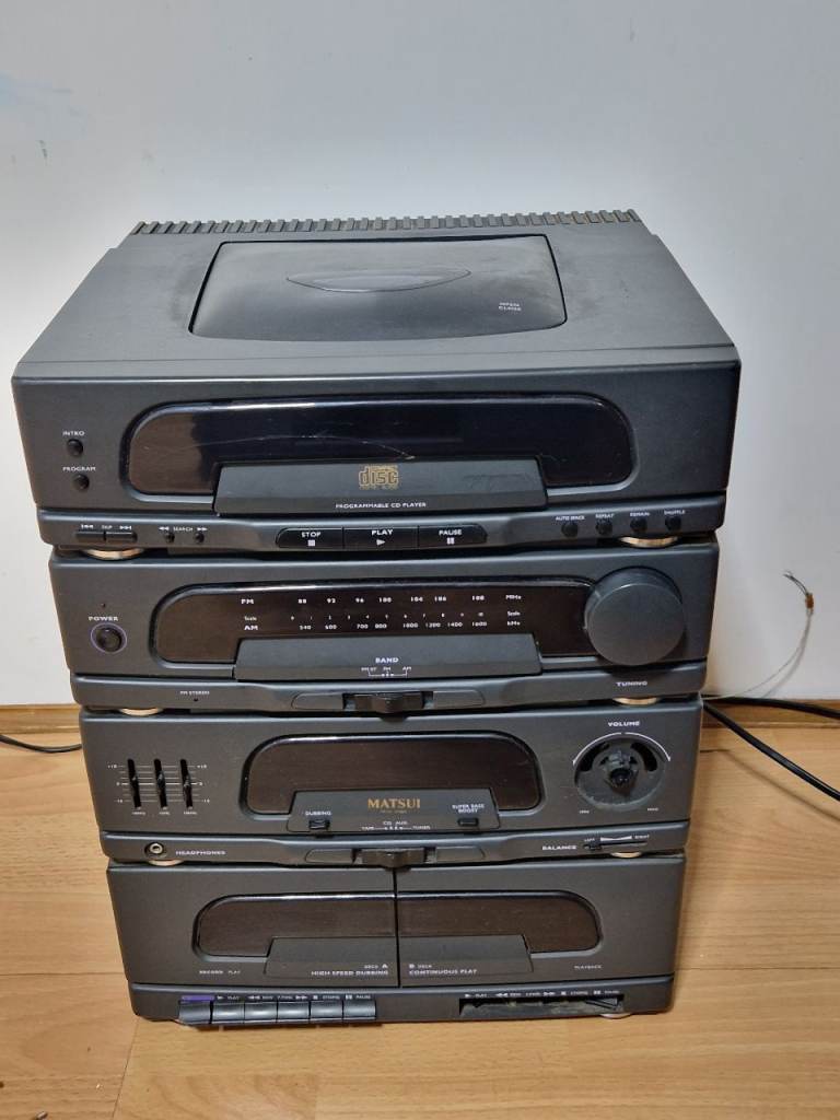 MATSUI MHF808 R  Black CD Double Cassette FM/AM Hi-Fi System Faulty Parts Repair