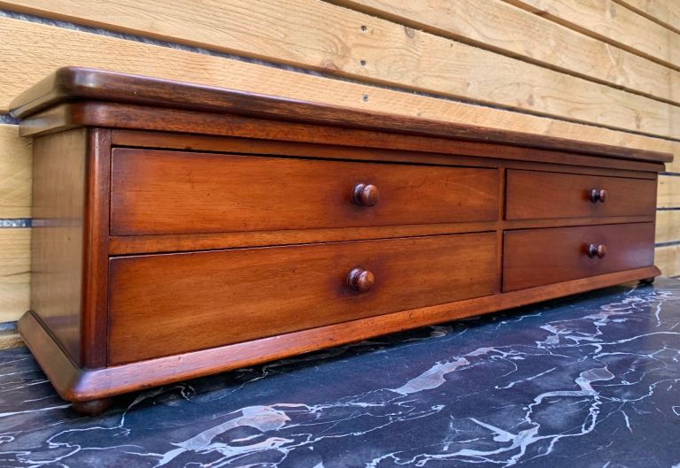 Antique Victorian Mahogany Apothecary Bank of Drawers Chest c1870