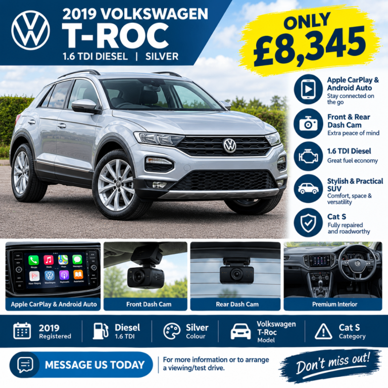 Volkswagen, T-ROC, Hatchback, 2019, Manual, 1598 (cc), 5 doors