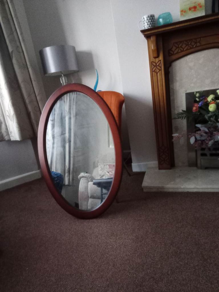 Mirror with wooden frame good condition 