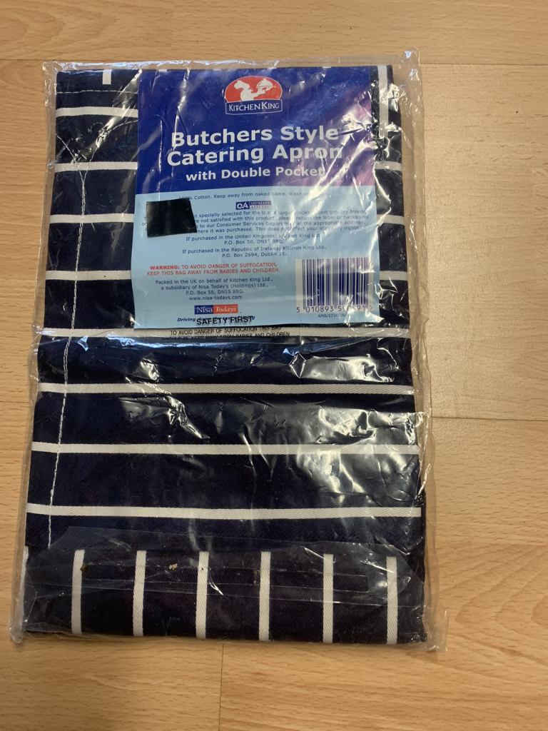  New Chefs Blue & White Apron 