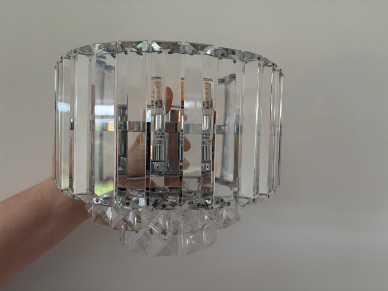 Silver Crystal Wall Lights
