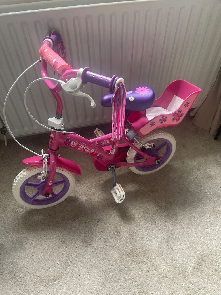 Girls Pink Suzy Bike 12inch with stabilisers  