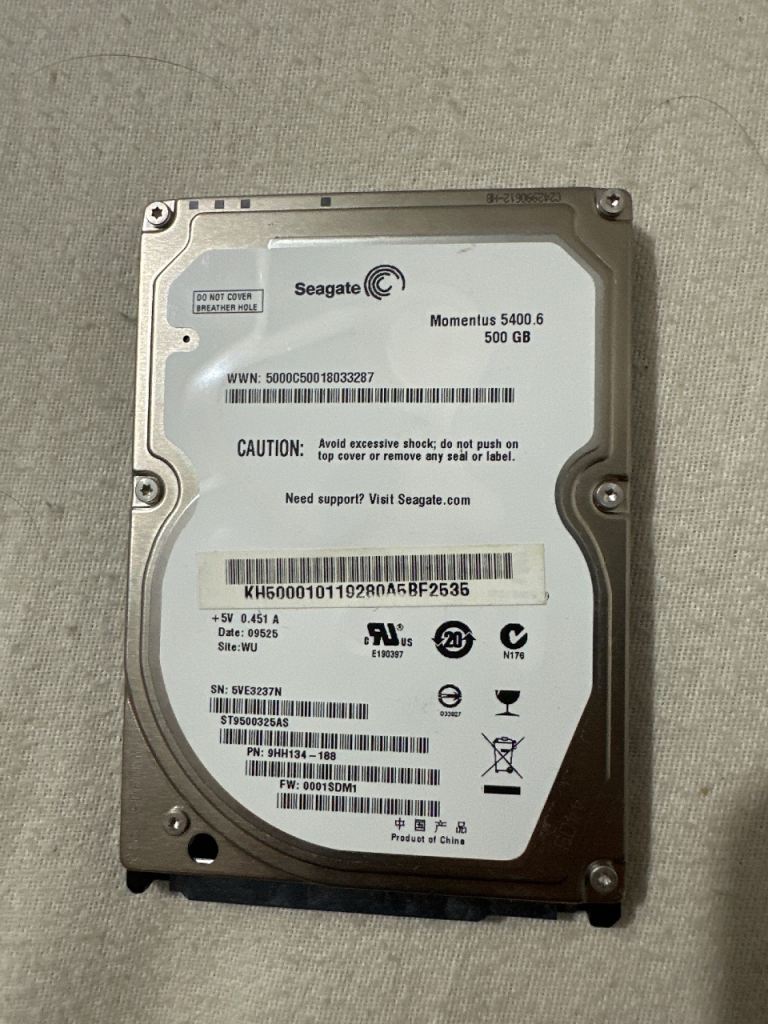 Seagate Momentus 5400.6 500GB Hard Drive