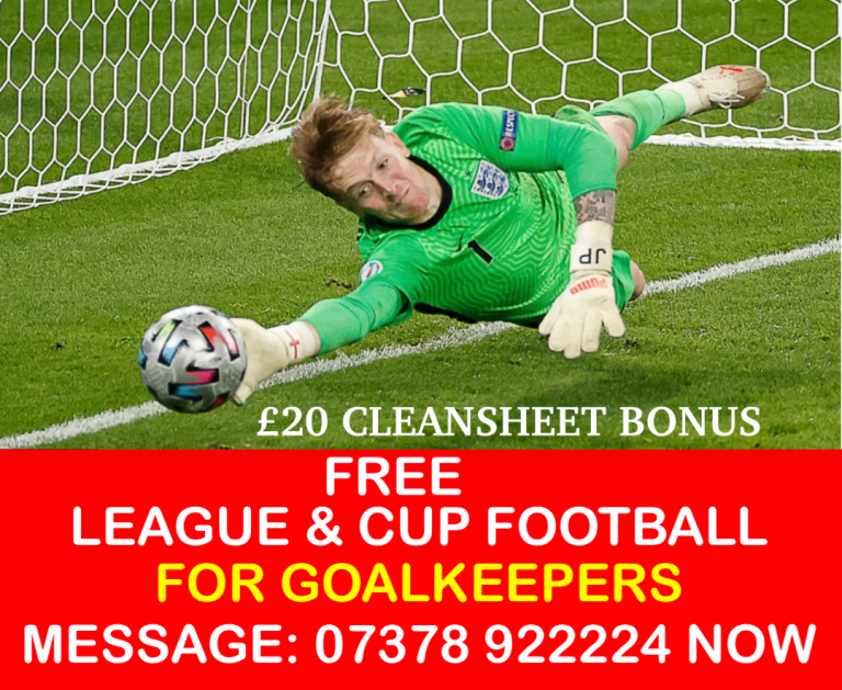GOALKEEPER WANTED FOR 11 ASIDE FOOTBALL TEAM, PLAY FOOTBALL IN LONDON, JOIN TEAM   