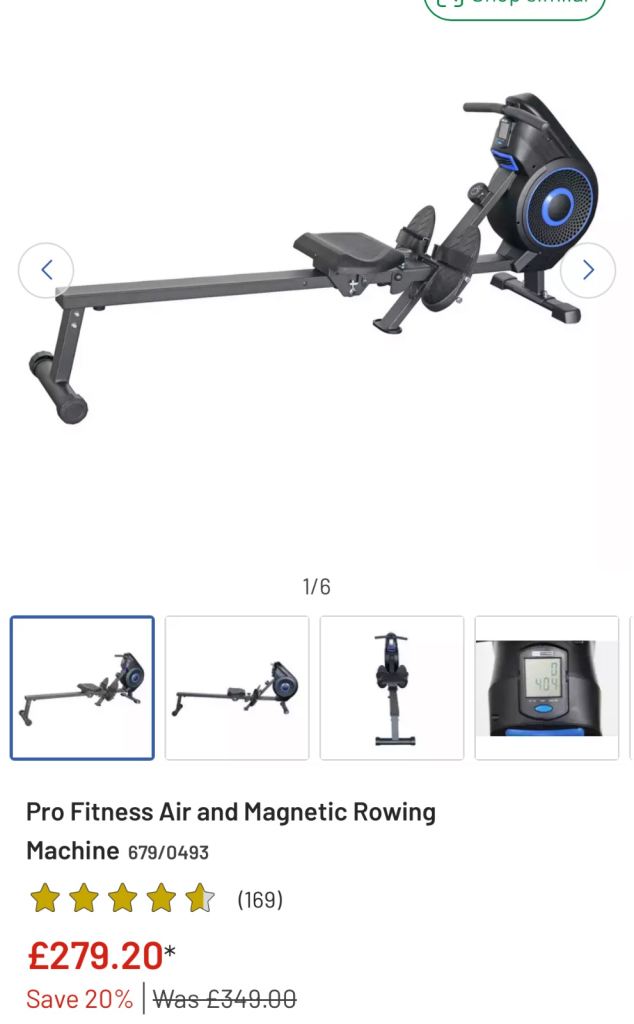 Pro Fitness Rowing Machine From Argos RRP £279.00
