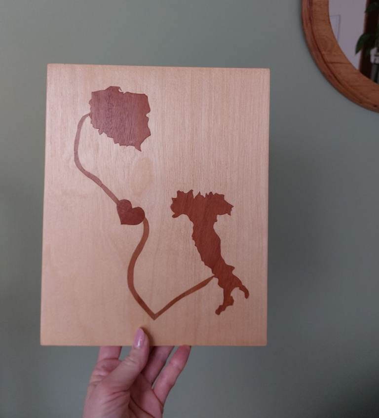 Handmade veneer wood art 