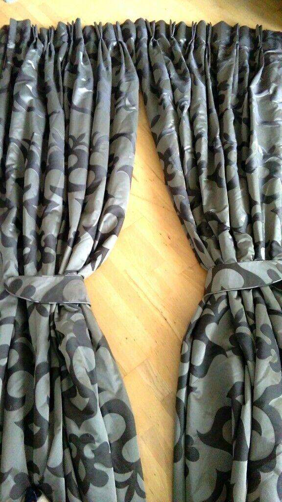 Large/penthouse house/ conservatory window, Pinch Pleat Curtain with Blackout lining and holdbacks 