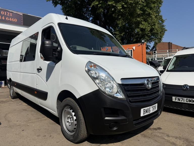 VAUXHALL MOVANO Crew LWB x 6 Seats Ex Ministry 2.3 ULEZ COMPLIANT (No Add Blue)