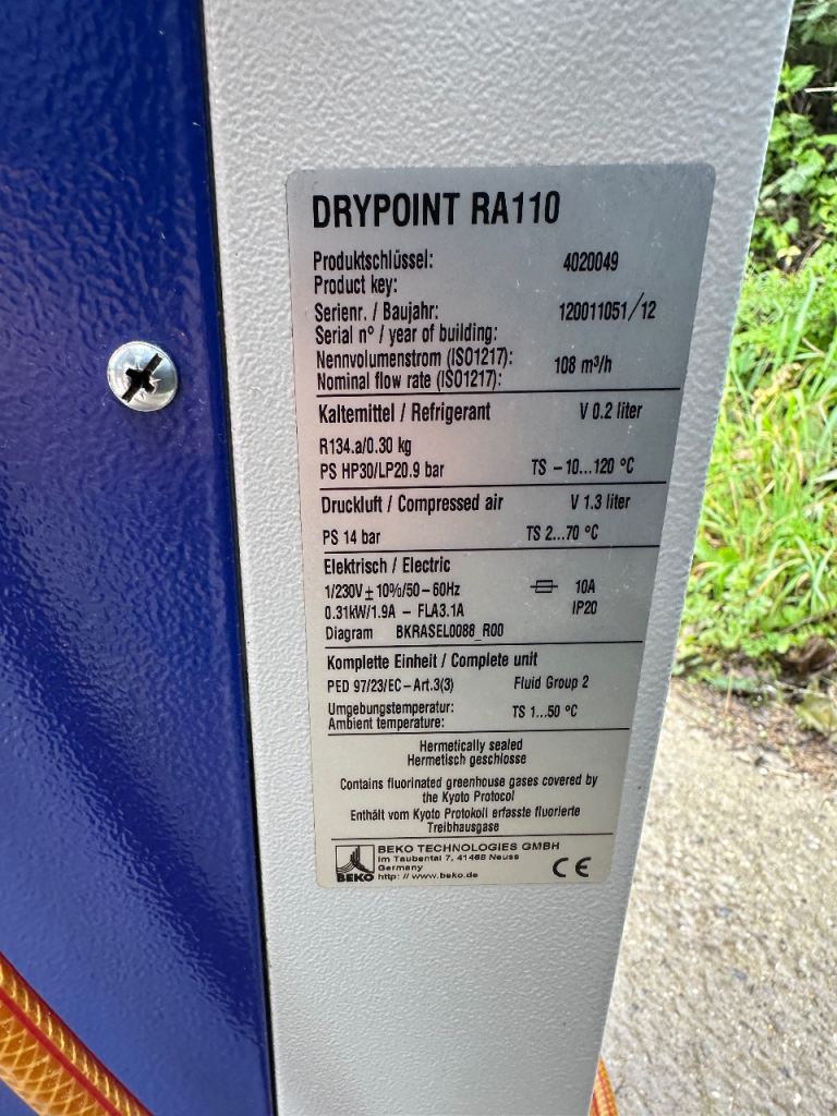 2023 Eigi EN7 Air Compressor with Drypoint Dryer and tank - Can deliver!