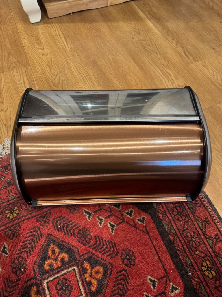 Bronze & Silver Bread Bin – Stylish Kitchen Storage
