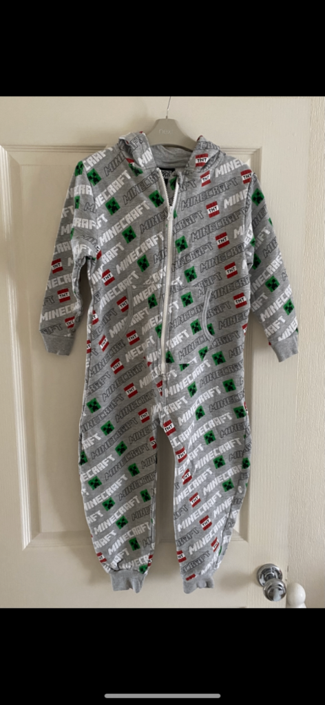 Next Boys Minecraft Hooded All-in-One, Age 7 yrs 