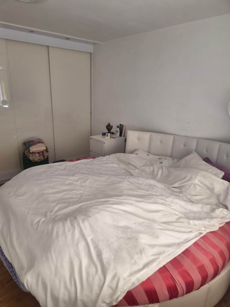 Unique Round Double Bed with Headboard – Good Condition
