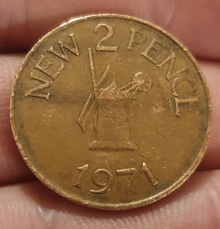 Guernsey new 2p coin 1971