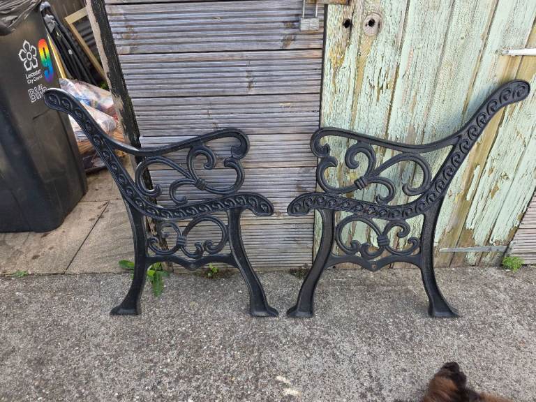 Black Cast Iron Bench Ends 