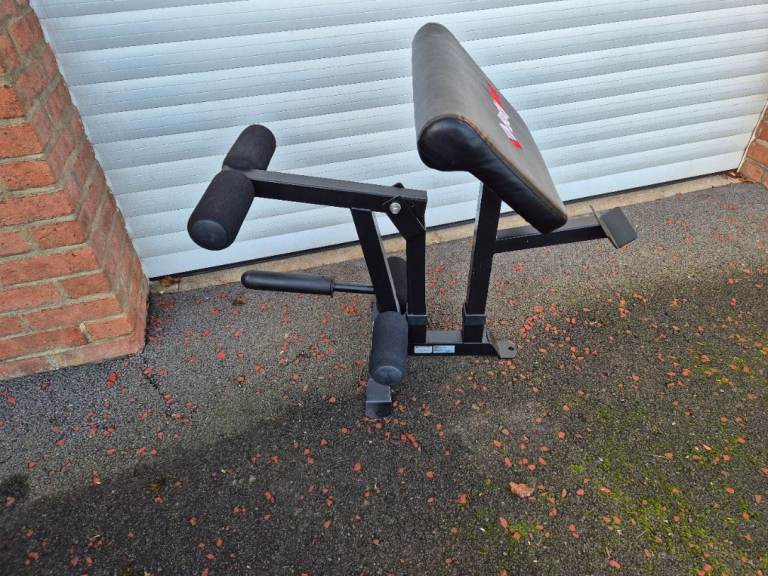 Bodymax CF430HD Preacher Curl and Leg Developer on Storage Stand like new