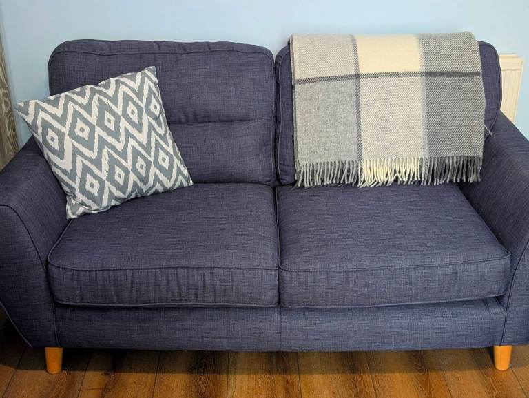 Sofology Hetty 2-Seater Sofa – Blue – Mint Condition