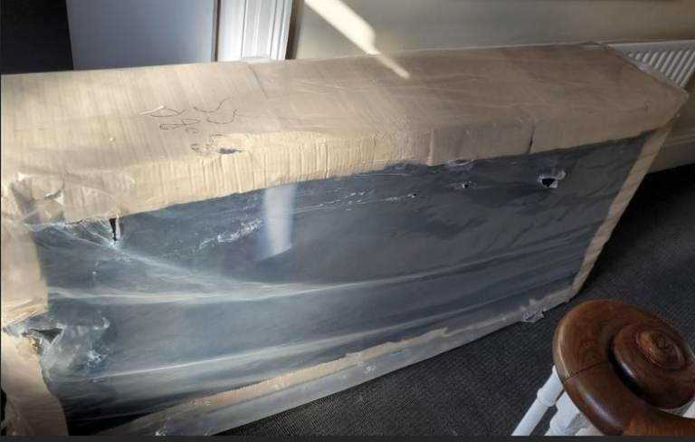  Half a divan base for a small double bed