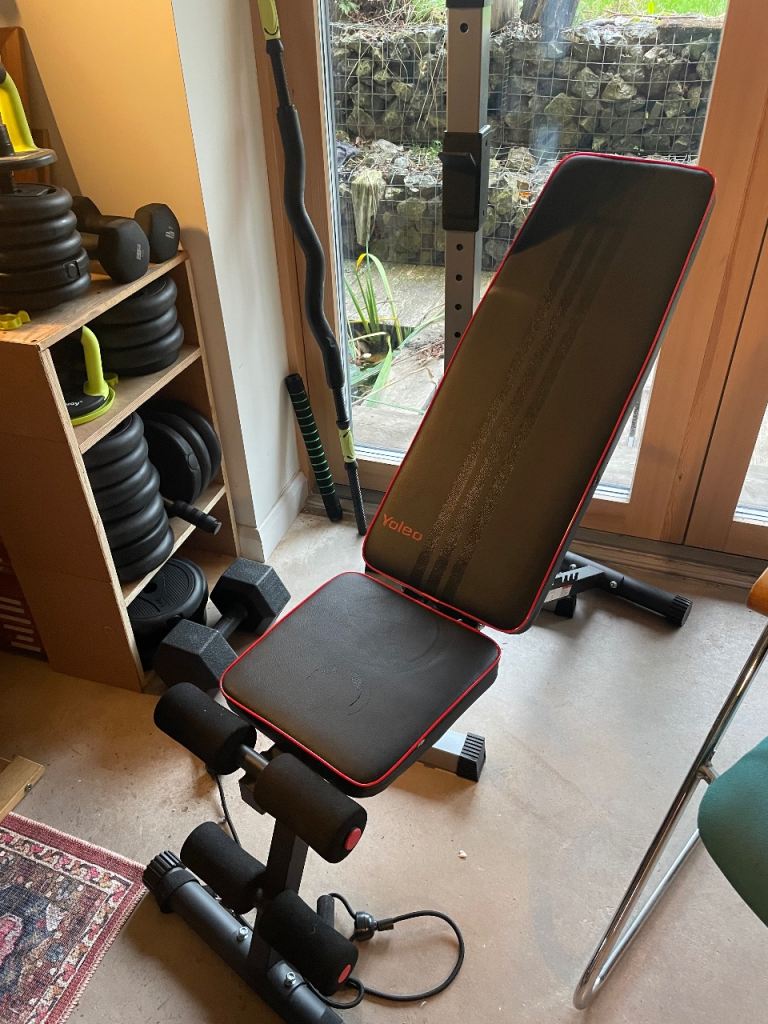 image for Weights and adjustable bench