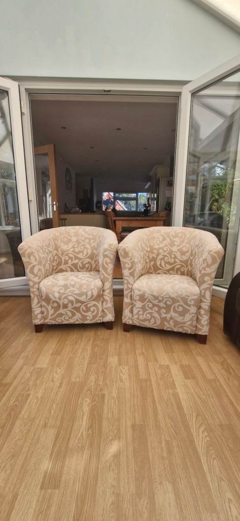 Two upholstered chairs