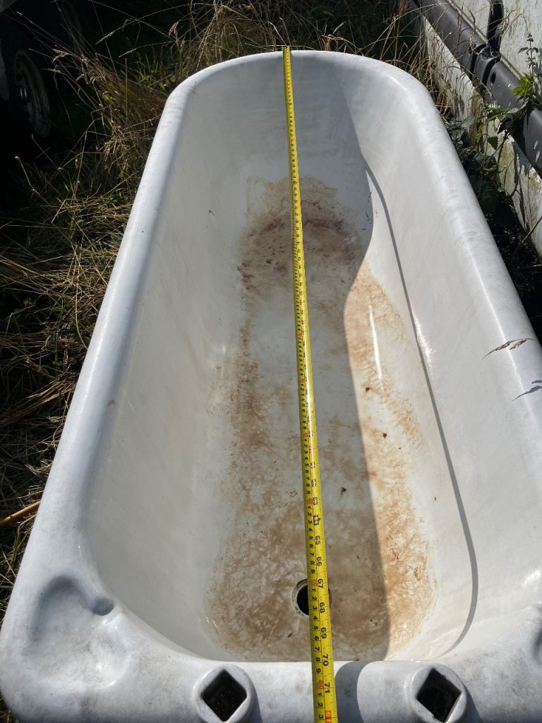 Old cast iron bath