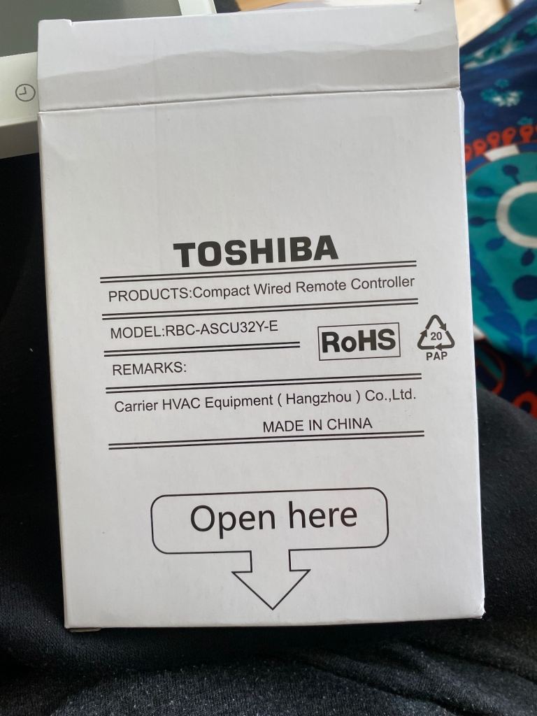 5x Toshiba RBC-ASCU32Y-E Wired Air Conditioning Controllers – Brand New HVAC Spares