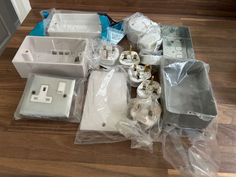 Electrical Plugs, pull switch, socket and boxes