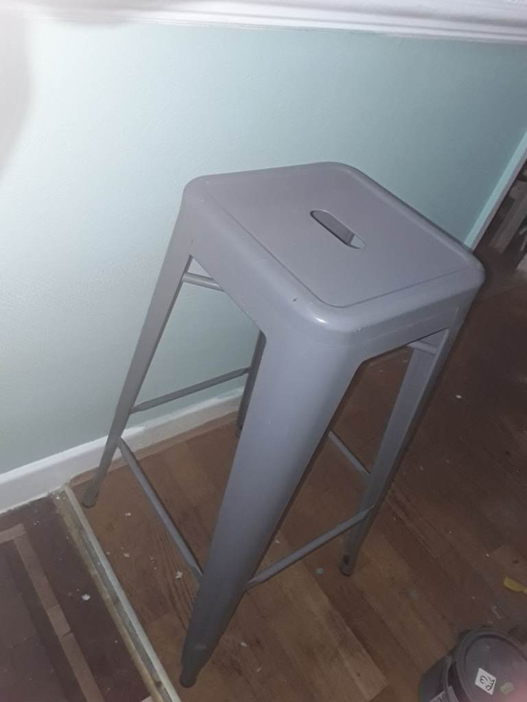 Bolero bistro grey steel tall stools 4 of