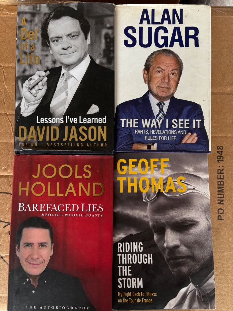 Autobiography books x4. 
