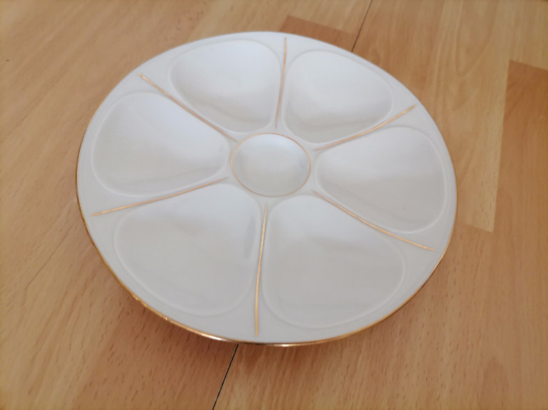 Vintage 1950's French Designer LOUIS LOURIOUX Le Faune Porcelain Oyster Seafood Platter