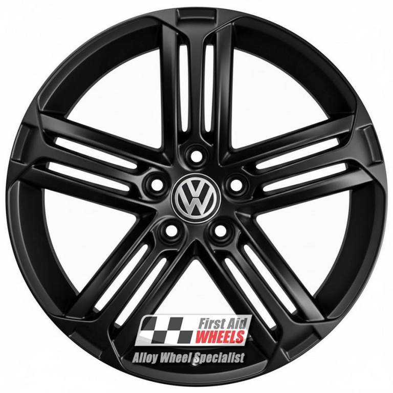 R674BS Swap VW GOLF R MK6 4x 18'' GENUINE TALLADEGA SATIN BLACK ALLOY WHEELS